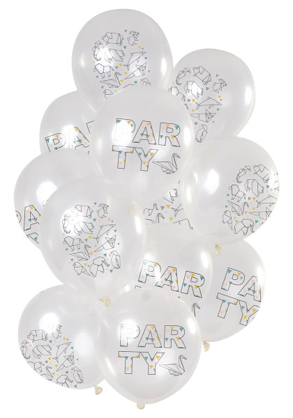 12 latex balloons party origami