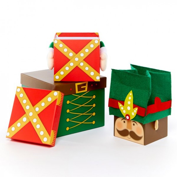 3 cajas de regalo de cascanueces para apilar