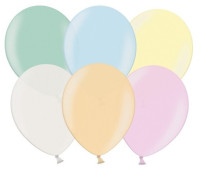 100 Partystar metallic Ballons pastell 27cm