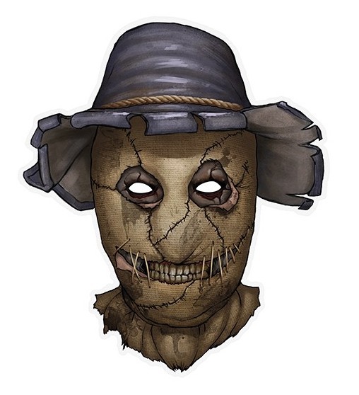 Paper Mask Horror Scarecrow 32x37cm
