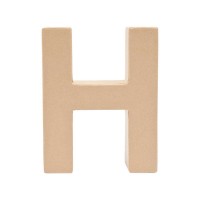 Buchstabe H aus Pappmaché 17,5cm