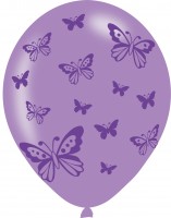 Vorschau: 6 bunte Ballons entzückende Schmetterlinge