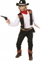 Anteprima: Costume da bambino western con frange nere