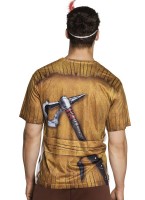 Oversigt: Trykt indisk herre-shirt i 3D-look