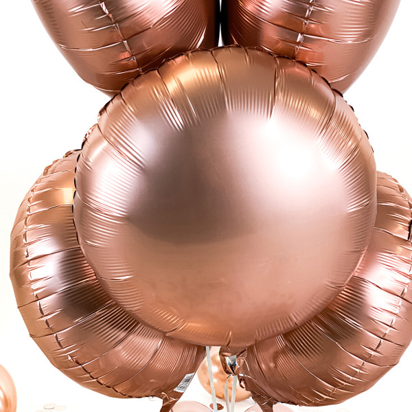 5 Heliumballons in der Box Rosegolden matt 2