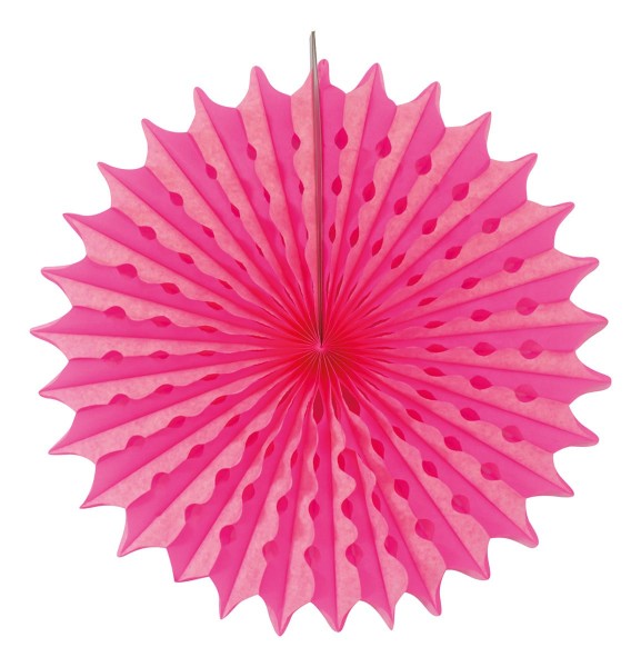 Fan honeycomb neon pink 45cm
