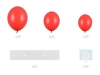 Anteprima: Ghirlanda di palloncini d'amore fiammeggiante 1,66 x 1,6 m