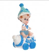 Vista previa: Figura decorativa bebé niño con biberón 7cm