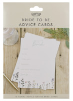 Voorvertoning: 10 Blooming Bride-advieskaarten 14,8 cm x 21 cm