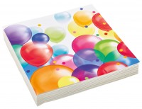 20 Balloon Carnival napkins 33cm
