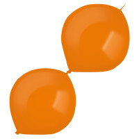 50 slinger ballonnen oranje 30cm