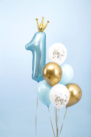 Oversigt: 50 latex balloner 1 års fødselsdag 30cm