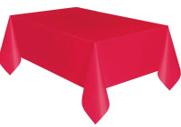 Mantel de PVC rojo Vera 2,74 x 1,37m