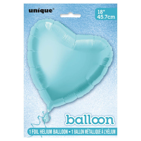 Ballon coeur True Love turquoise
