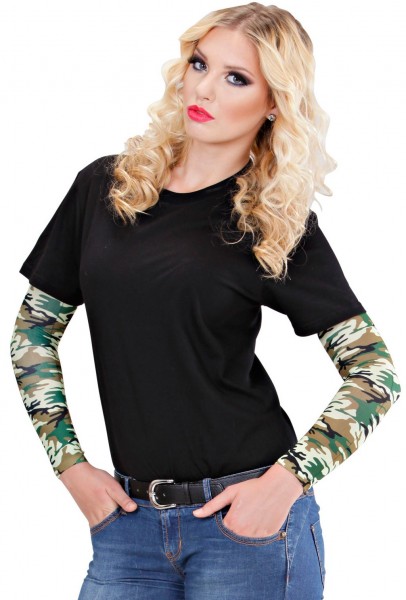 Manches militaires camouflage en look camouflage 2
