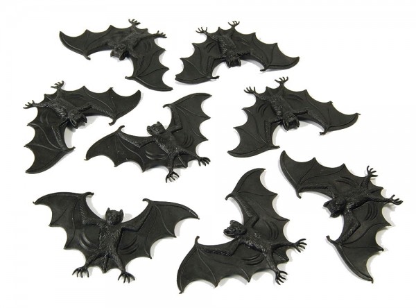 8 demonicznych nietoperzy dekoracyjnych 10 cm