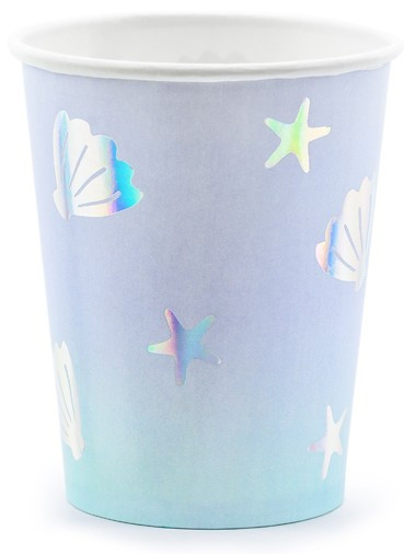 6 narwhal paper cups Ozeania 220ml