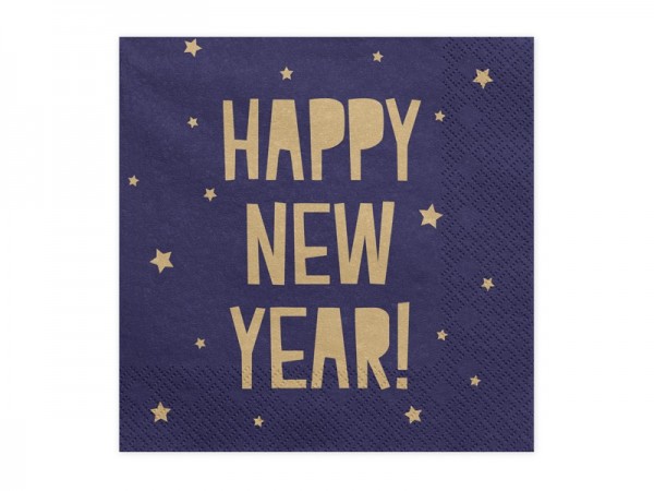 20 New Year party night napkins 33cm