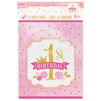 Preview: 8 Princess Alice 1st birthday gift bags 23 x 18cm