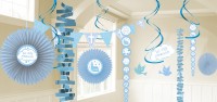 18-delige decoratieset Communie blauw