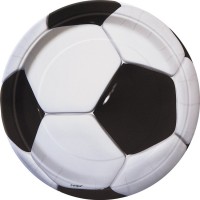 8 st fotbollspapperstallrikar Fotbollslag 23cm