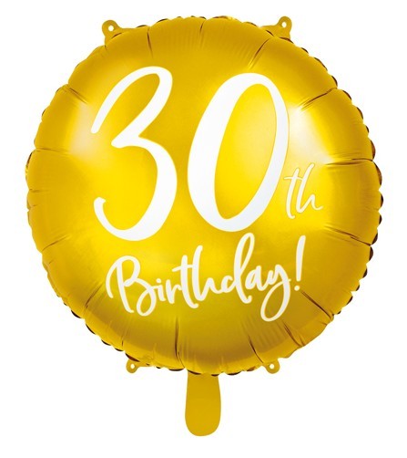 Glossy 30th Birthday foil balloon 45cm