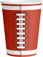 6 football party cups 500ml