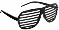 Okulary imprezowe czarne ze szczelinami