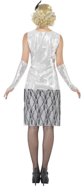 Yndefuld Charleston-kjole i sølv 3