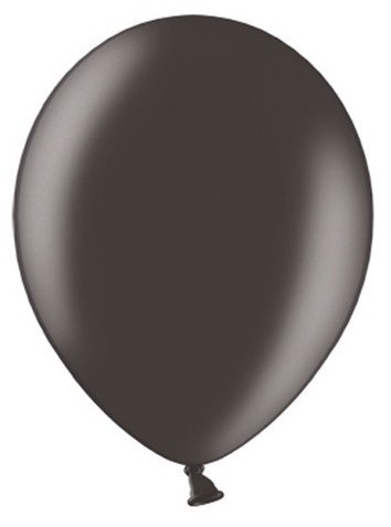 10 Partystar metallic Ballons schwarz 27cm