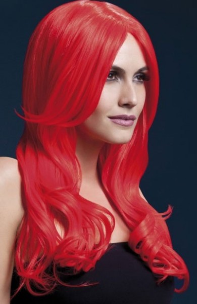 Röd Alexa neon peruk
