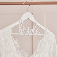 Vorschau: White wooden Bride Kleiderbügel
