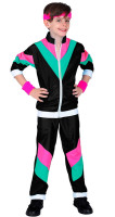 80s jogging suit for children black and colorful