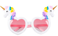 Widok: Okulary imprezowe w kształcie serca jednorożca