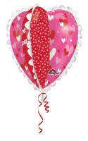 Vorschau: 3D Herzballon Love you 66 x 76cm