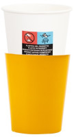 8 Yellow Passion paper cups 250ml
