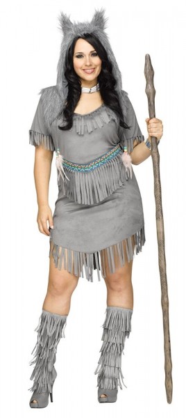 Indianer Wolfsmädchen Kostüm