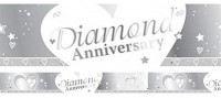 Estandarte de aniversario de diamantes 2,7 m
