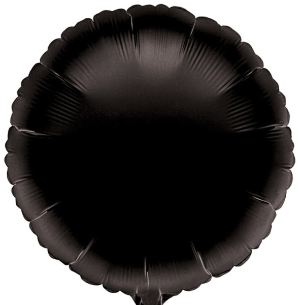 Okrągły balon foliowy czarny 43 cm
