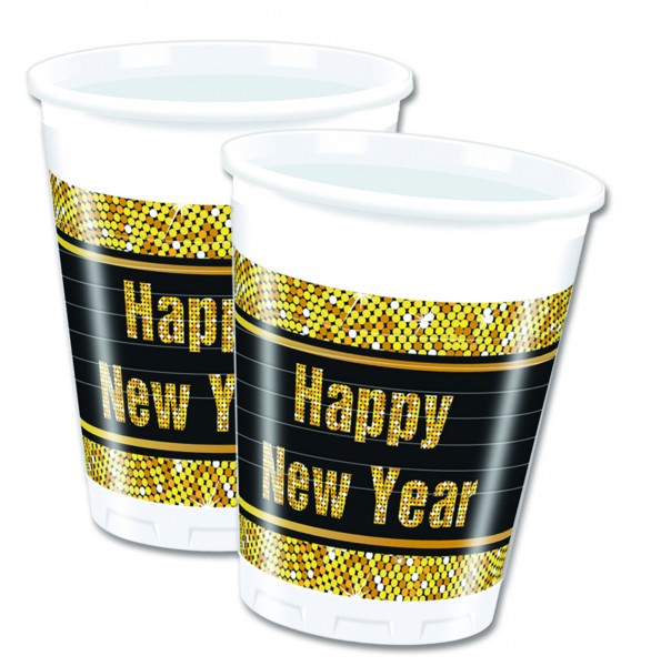 8 Funky New Year cups 200ml