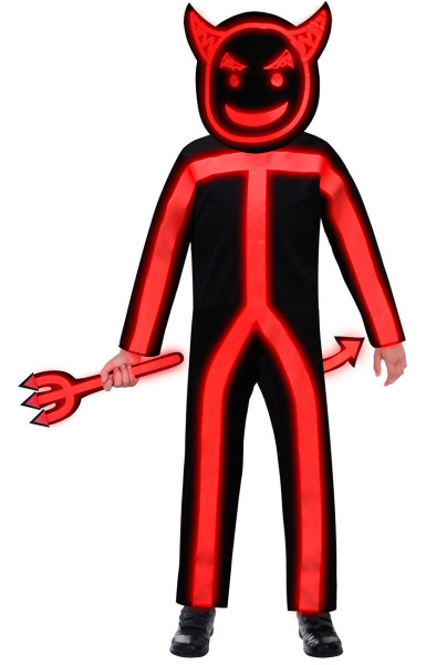 Luminous devil costume for children