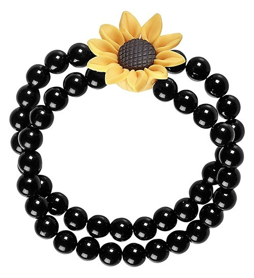 60s pearl bracelet Sunflower
