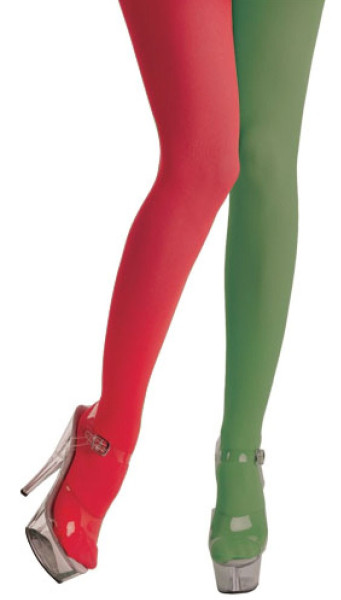 Red and Green Tights for Women