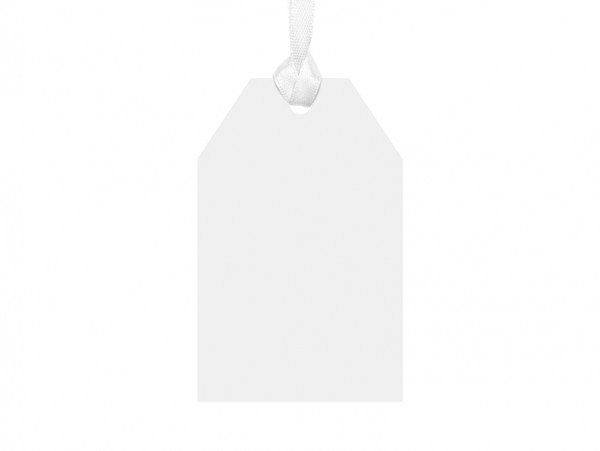 10 gift tags white 5 x 8.5cm 6