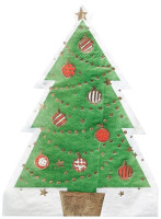 Anteprima: 12 tovaglioli albero di Natale