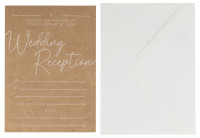 10 invitation cards with envelope Rustic Romance