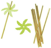 24 palm straws made of paper