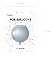 Widok: Balon metaliczny srebrny 40 cm
