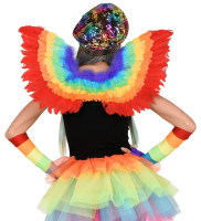 Vorschau: Regenbogen Paillettenmütze mit Haar