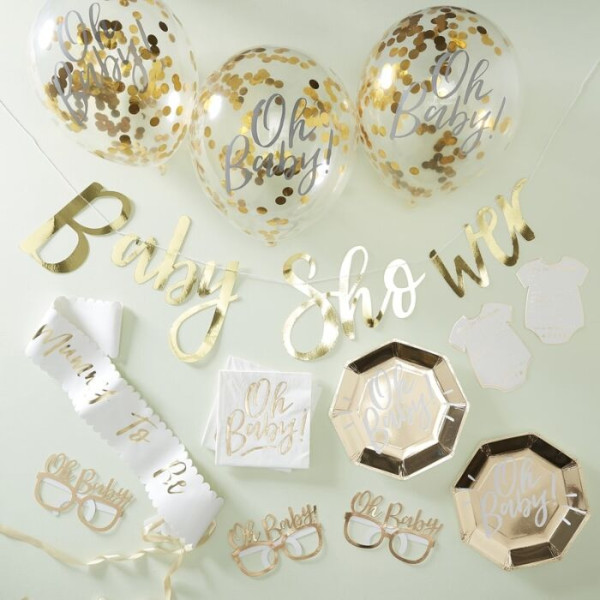 Golden Oh Baby party set 55 pieces